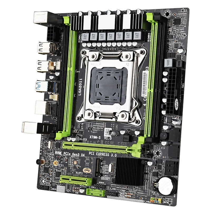 X79M-S 2.0 Motherboard LGA2011 M-ATX USB2.0 SATA2.0 M.2 NVME SSD 64GB DDR3 RAM Memory Support for I