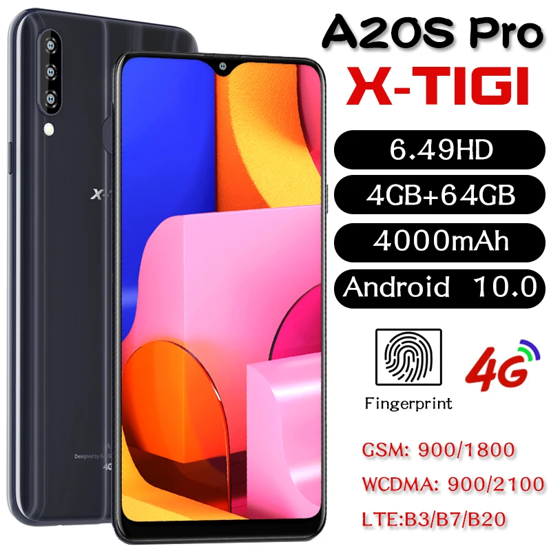 A20S PRO смартфон X TIGI 6 49 дюймов Android 10 0 отпечатков пальцев Экран протекторы Мобильный телефон Аксессуары защита