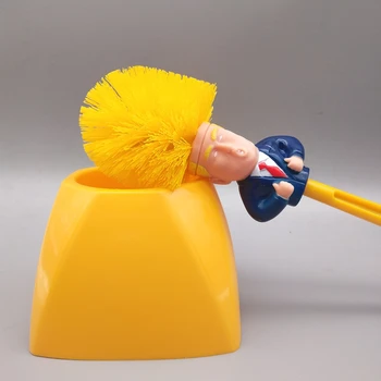 

Creative Donald Trump Brush Toilet Supplies Set Brush Holders Wc Original Toilet Paper Bathroom Cleaning Accessories personality