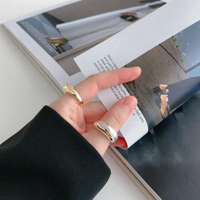 Peri'sBox 925 Серебряное геометрическое кольцо с куполом асимметричное классическое смелое Золотое кольцо уникальное массивное кольцо ювелирные изделия в стиле минимализма