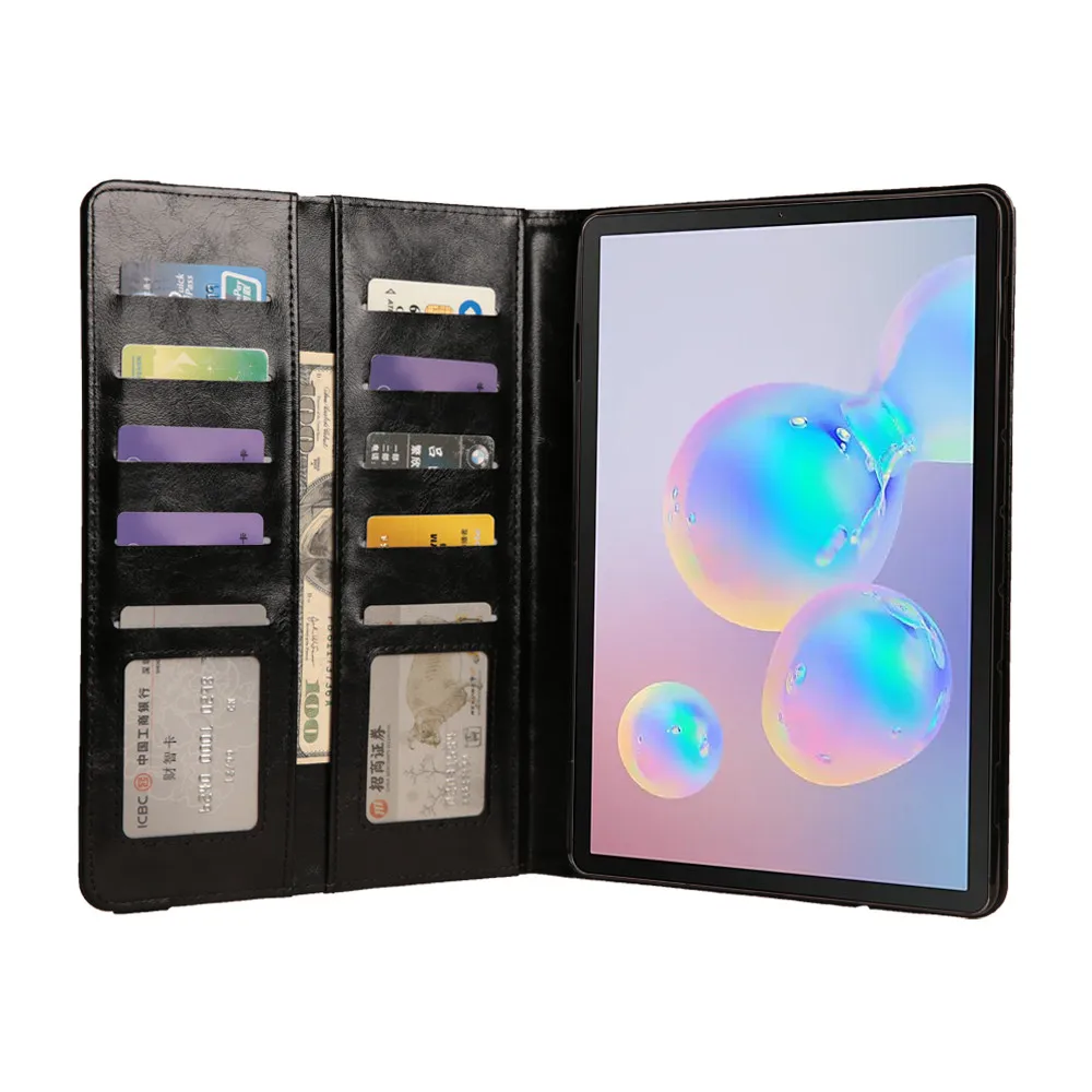 Чехол-Кошелек для планшета для samsung Galaxy Tab S6 10,5 T860/T865 из искусственной кожи, ударопрочный чехол-накладка с подставкой и отделением для карт