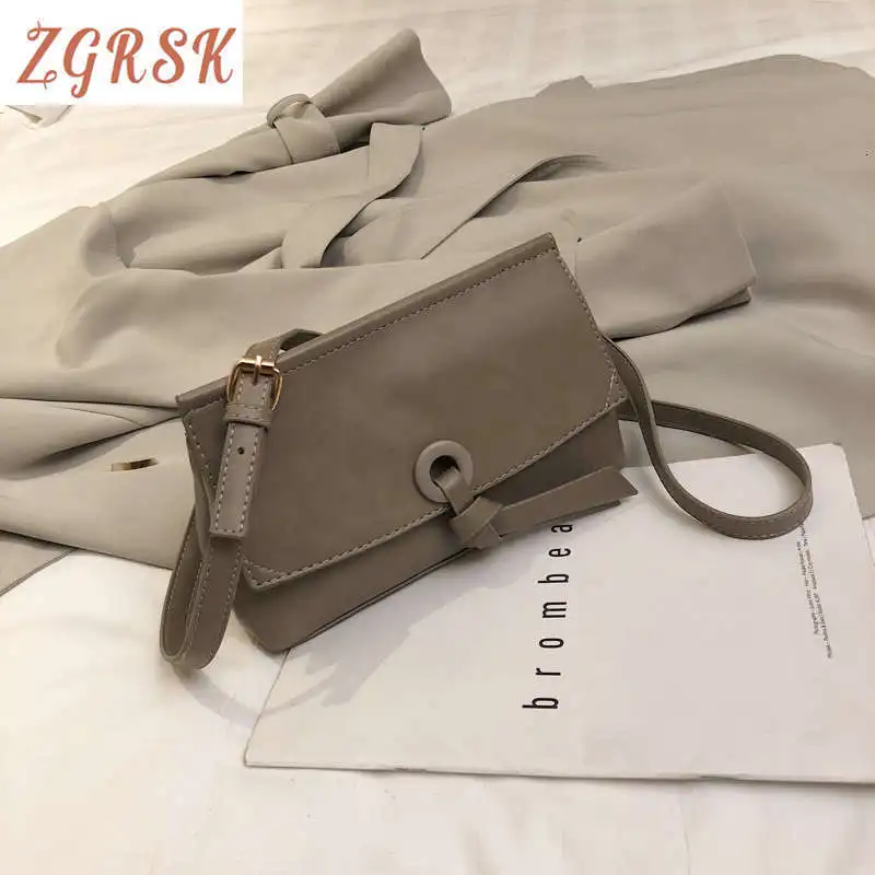 Gray Простая повседневная сумка через плечо, винтажная модная женская сумка, новинка, высокое качество, женская дизайнерская сумка из искусственной кожи - Цвет: Gray