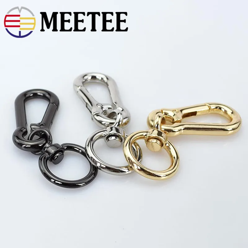 Meetee 2шт ID20mmX80mm металлические кольца пряжки с зажимом брелок подвесное крепление для велосипеда DIY сумка цепь Оборудование ремесло украшения аксессуары F1-30
