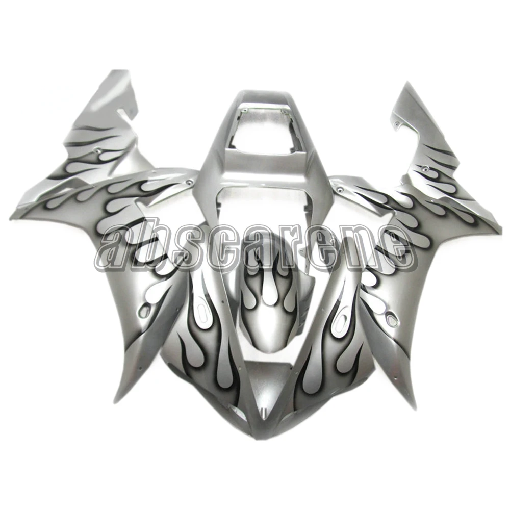 Полный комплект обтекателей для Yamaha YZF1000 R1 2002 2003 YZF R1 02 ABS пластик впрыска кузова R1 2002 2003 глянцевый серебристый с черным