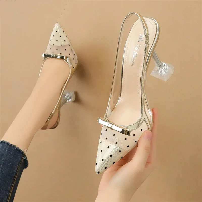 

Slingback Shoes Clear Heels For Women Dress Shoes Womens Fetish High Heels Sexy Fashion Summer Shoes Woman Designer Heels 2021