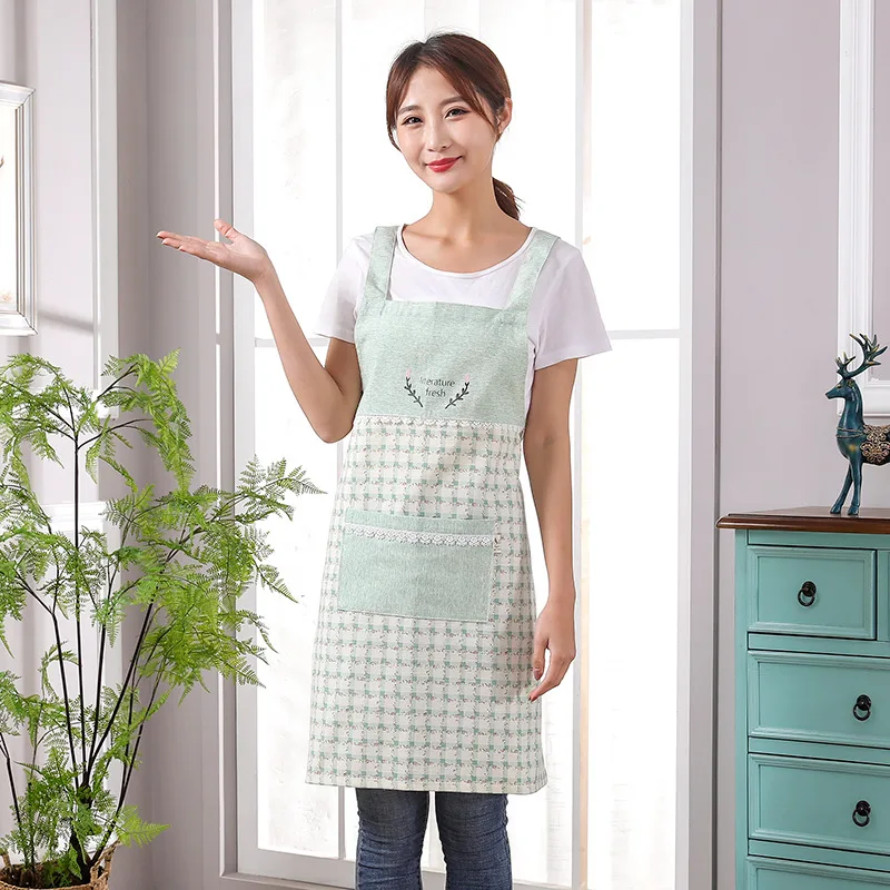 Apron Manufacturers Korean-style-Style Kitchen Sleeveless Apron Adult Cooking Cute Apron Manufacturers Direct Selling a Generati