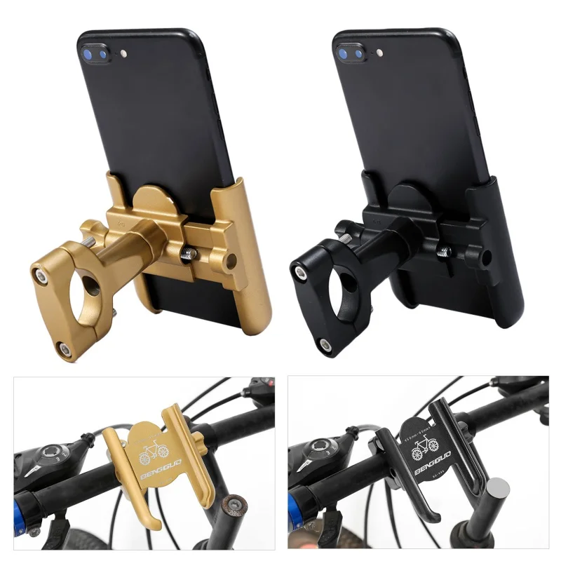  Mobile Handy Aluminium Legierung Fahrrad Telefon Halter Universal Rack Anti-slip Bike Lenker Clip S