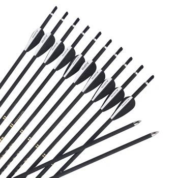 

32 Inches Mixed Carbon Arrow Spine 800 Diameter 6mm for Recurve Bow Archery Hunting Shooting