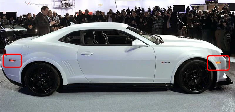 4x F& R дымовая/прозрачная светодиодная боковая габаритная лампа для Chevrolet Camaro 2010- Янтарная/красная Поворотная сигнальная лампа для автомобиля-Стайлинг