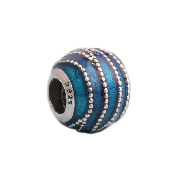 

Authentic 925 Sterling Silver Beads New Creative Blue Vortex Fashion Beads Fit Original Pandora Bracelet For Women Diy Jewelry