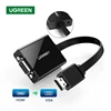 Ugreen Переходник HDMI VGA 1080P Цифро-аналоговый HDMI Аудио Кабель для Xbox 360 PS3 PS4 Pro Портативных ПК TV Box Монитор Проектор HDMI VGA Адаптер ► Фото 1/6