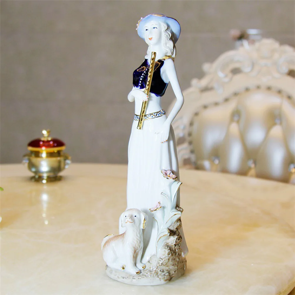 1 шт. Западная фигура женщины девушка фигурки креативная элегантная скульптура женщины настольное украшение, статуэтки декор для офиса дома