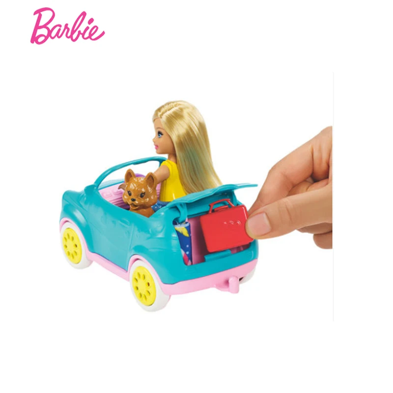 Genuine Barbie Doll Little Kelly's Camper More Than Accessories Car Pet Diy Educational Girl Toys for Kids FXG90