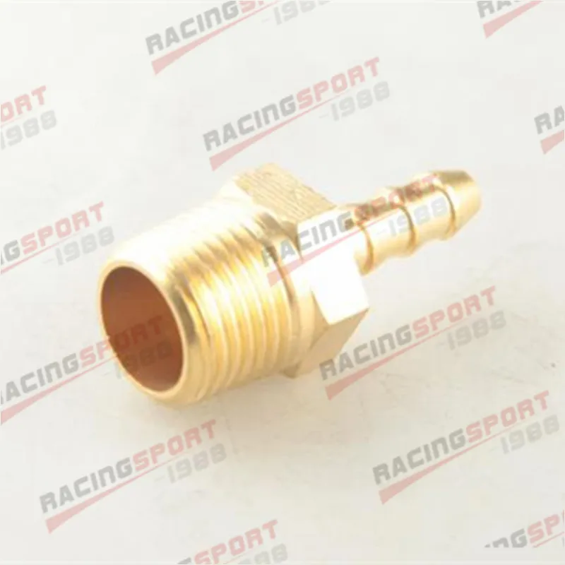 2PCS Barb To 3/8" Male NPT Pipe Thread 4mm Male Brass Hose