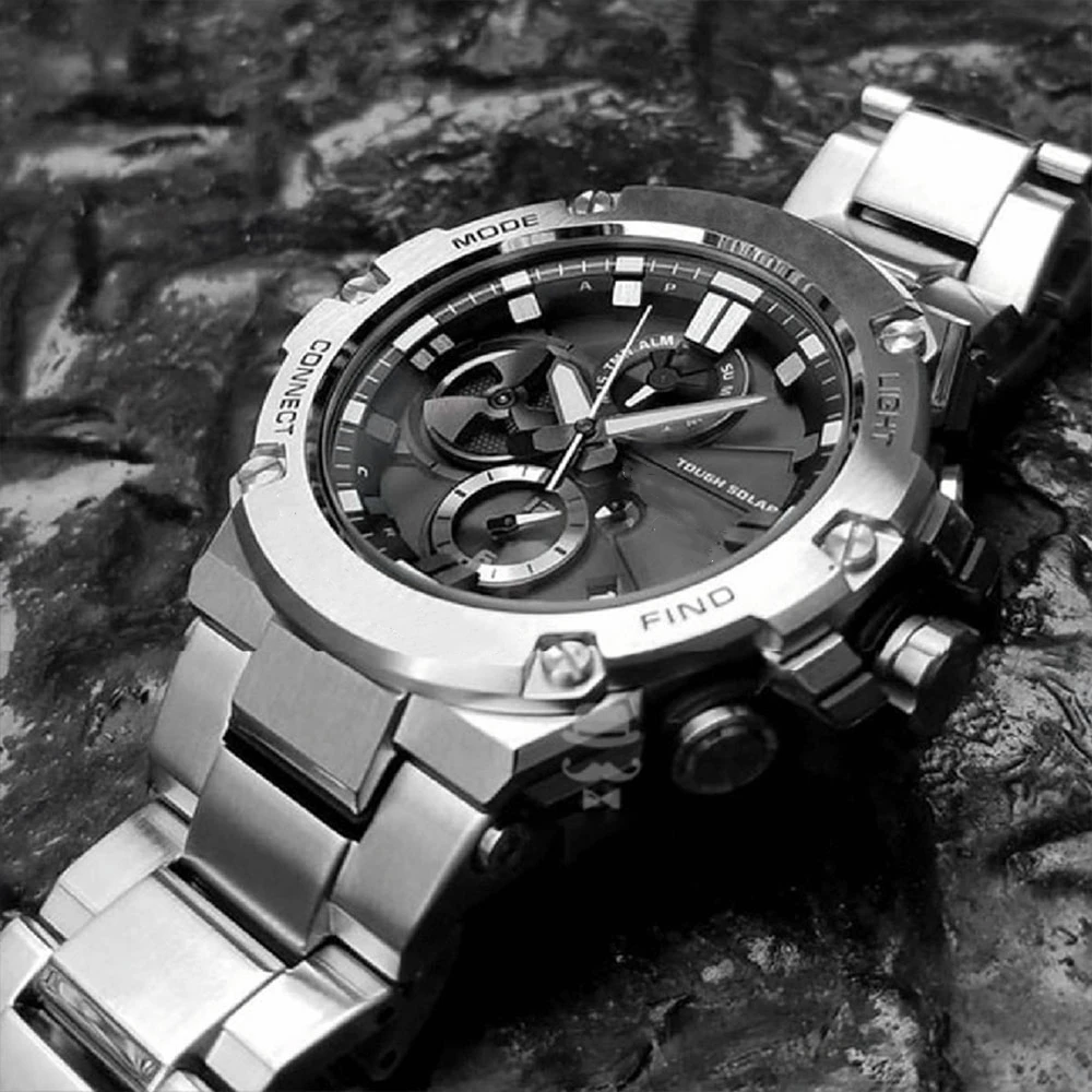 GST-B100D/W100D/W300/S110D металлический ремешок из нержавеющей стали 316L аксессуары для часов