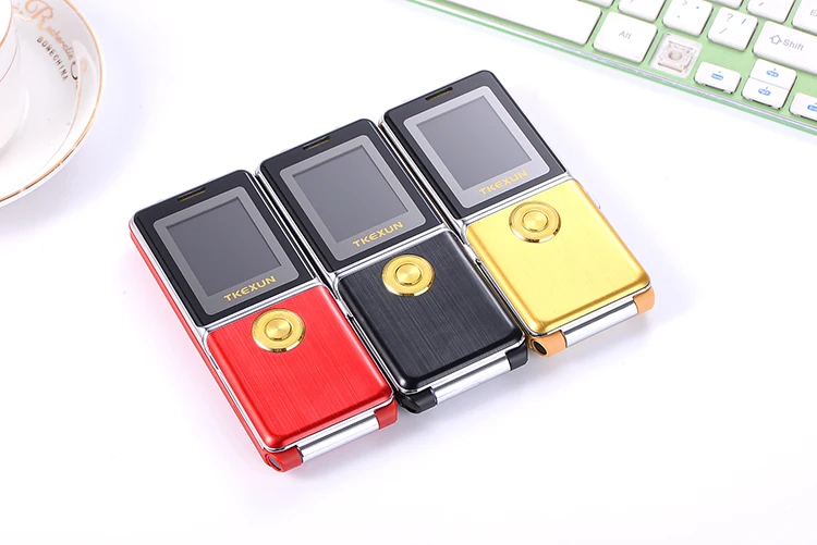 TKEXUN G6000 флип металлический корпус мобильный телефон Dual SIM Quad Band двойной фонарик SOS быстрый набор большой голосовой мобильный телефон