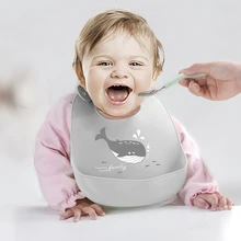 Детские Слюнявчики Водонепроницаемый силиконовый слюнявчик Одежда для новорожденных малышей Дети мальчики девочки Регулируемый передник для кормления цветной платок-слюнявчик нагрудники