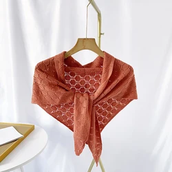 Sitonjwly Female Knitted Scarf Fake Collar for Women Knitting Detachable Collars Female Knitted Removable False Collar Shawl