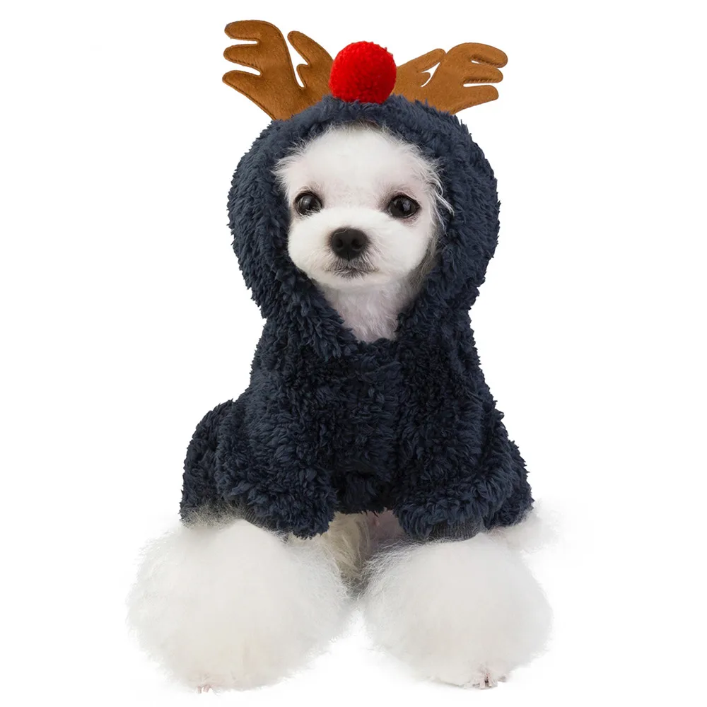 Одежда для собак, зимнее пальто для собаки, Рождественская одежда с оленем для домашних животных, костюм для собак, комбинезон, куртка, чихуахуа, одежда для йоркширского терьера, новинка