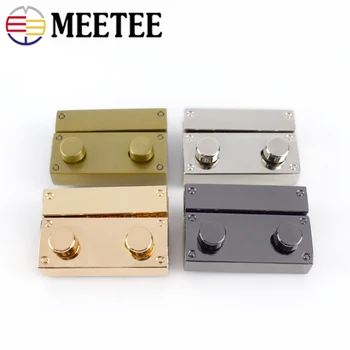 

2/5Pcs Meetee Handbag Metal Turn Twist Locks Female Bag Clasp Buckle Replacement Purse Clasp Closure DIY Leather Accessories