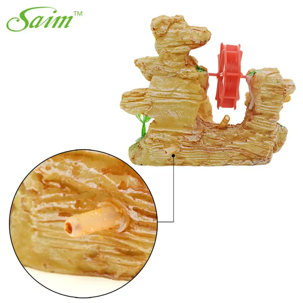 Искусственная рыболовная аквариум Saim ландшафтный орнамент желтой смолы