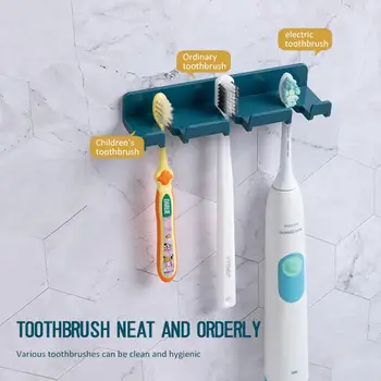 

Free Punching Strong Viscose Hook Wall-mounted Toothbrush Holder Bathroom Toilet Toilet Sticky Hook Bedroom Home Storage Rack