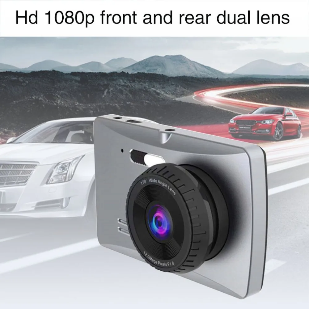 3,6-дюймовый Ips Hd 1080P вождения Регистраторы передние и задние Двойной объектив Поддержка реверсирования видео наблюдение за парковкой V6