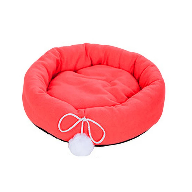 rose Red Собака кошка Круглый дышащий лежак диван кошка кровать для кошек собаки супер мягкие плюшевые прокладки коврик для собак кровать для собак моющийся коврик для кошек кровать - Цвет: rose Red