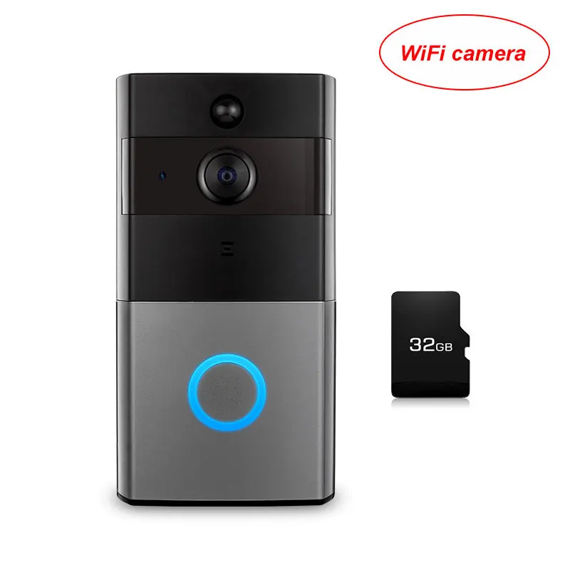 1080P 720 P/1080 P HD видеодомофон дверной звонок Wifi камера безопасности в режиме реального времени двусторонняя связь ночная версия умный беспроводной дверной звонок - Цвет: 1080P