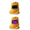 Convenient Welding Helmets Solar Auto Darkening Filter Lens Welder Mask Head-Mounted Yellow Cowhide Leather Hood Eyes Protection ► Photo 2/6