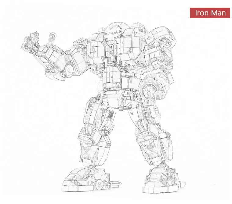 07101 Anti-Hawk Armored Manwick Iron Man Avenger Alliance Compatible with 76105 Building Block Boys Assembly Toys 1527 PCs