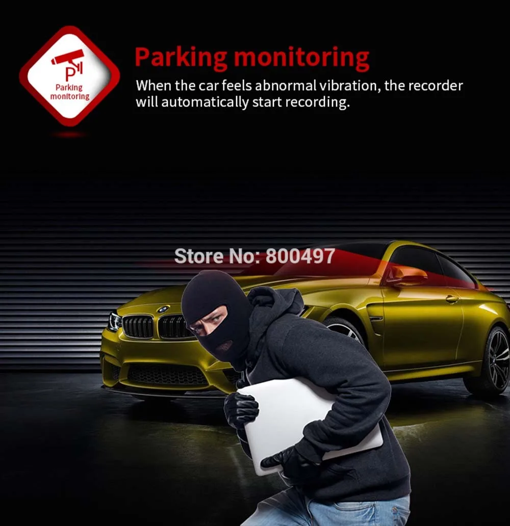 Car DVR HD 1080P 5" Wide Angle IPS Rear View Mirror Camera Video Recorder Dual Lens G-Sensor Parking Motion Detection Dash Cam