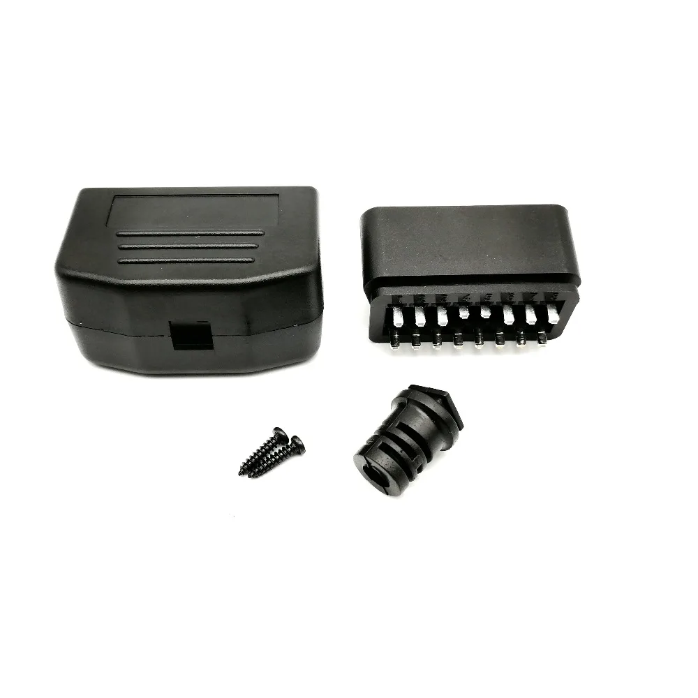 100 шт./лот OBD2 16Pin разъем OBD штекер 180 градусов передачи OBD2 адаптер автомобильные аксессуары инструмент
