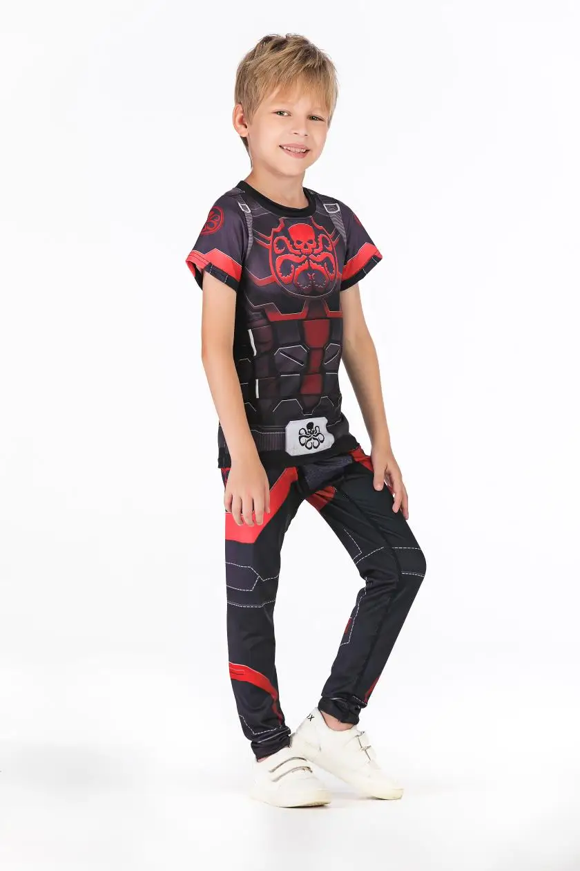 

Children boy T shirt Compression Shirt New Batman 3D Printed T shirts Men Raglan Short Sleeve Superhero Fitness Tops CODY LUNDIN