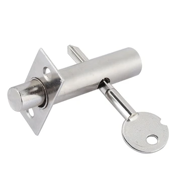 

Hardware Pipe Tube Well Invisible Door Lock Locker Stainless Steel Lock For Lock Pipe Fireproof Door Escape Aisle Locks With Key