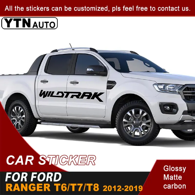 

Car Decals Side Door Wildtrak Letters Graphic Vinyl Cool Stickers Car Accessories For Ford Ranger 2012-2015 2016 2017 2018 2019