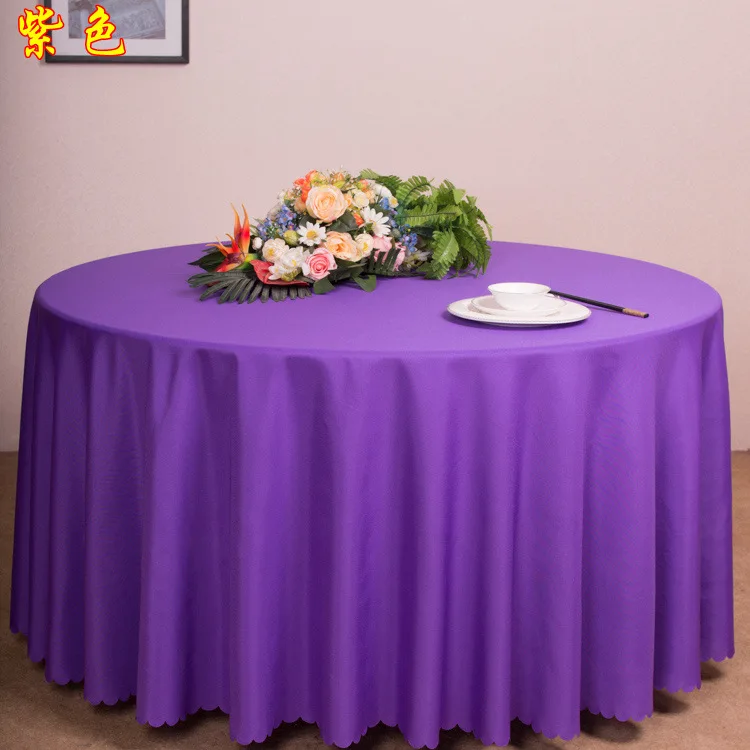 MIHE Solid Color Polyester Fabric Tablecloth Wedding Birthday Party Round/Rectangle Table Cover Desk Cloth ZB12 - Цвет: H