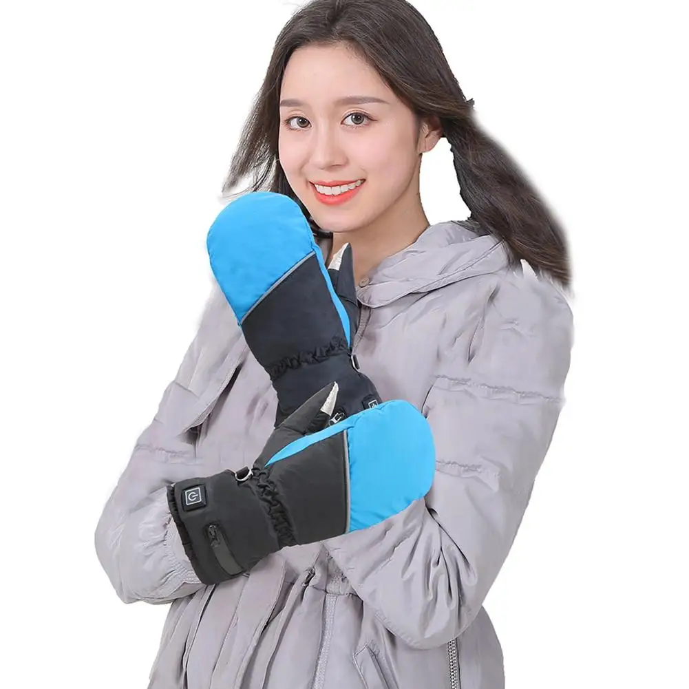Перчатки с подогревом Электрический перезаряжаемый изолированный Сенсорный экран перчатки с подогревом Велоспорт Мотоцикл перчатки для катания на лыжах для женщин