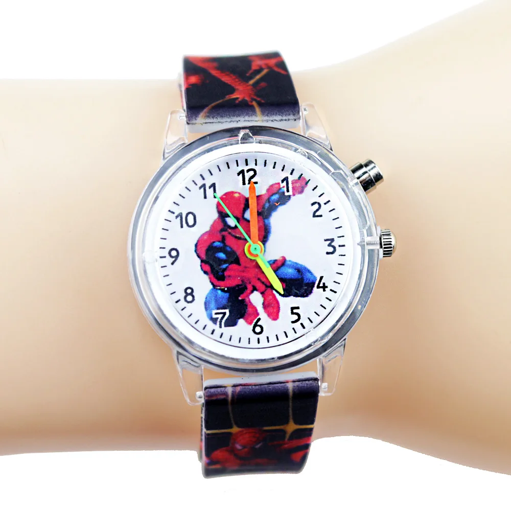 Hook Loop Band LED Watch Magic Kids Child Boys Girls Digital Wrist Watches Cartoon Style