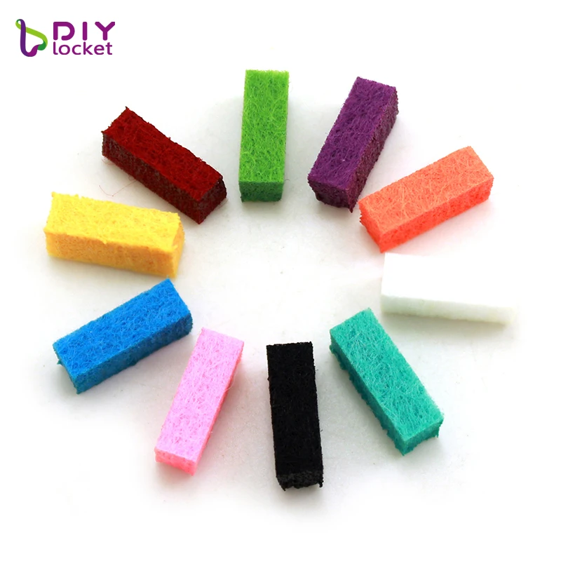 20pcs/lot Colorful Rectangle Aromatherapy Felt Pads Fit for Essential Oil Diffuser Locket LSPA07 | Украшения и аксессуары