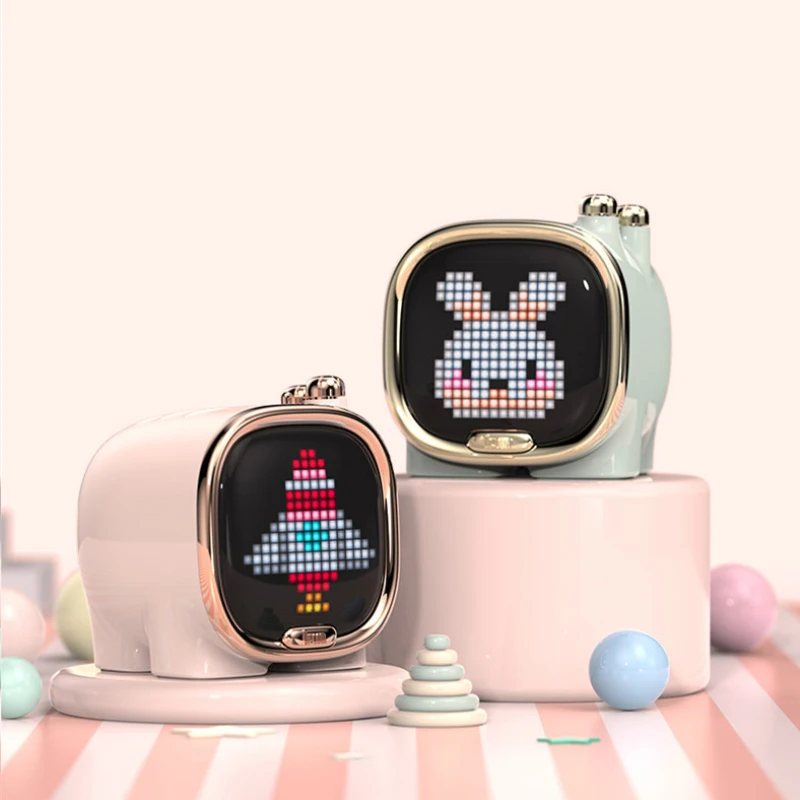 Divoom ZOOE Pixel Bluetooth Wireless Speaker Cute cartoon player home subwoofer suspended lyrics Alarm clock | Электроника