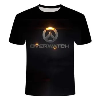 

2019Overwatch Game Logo Gamer Gaming Tshirt 3D Over Short-Sleeve T Shirts Gaming top Blizzard Overwatch Video Game Characters
