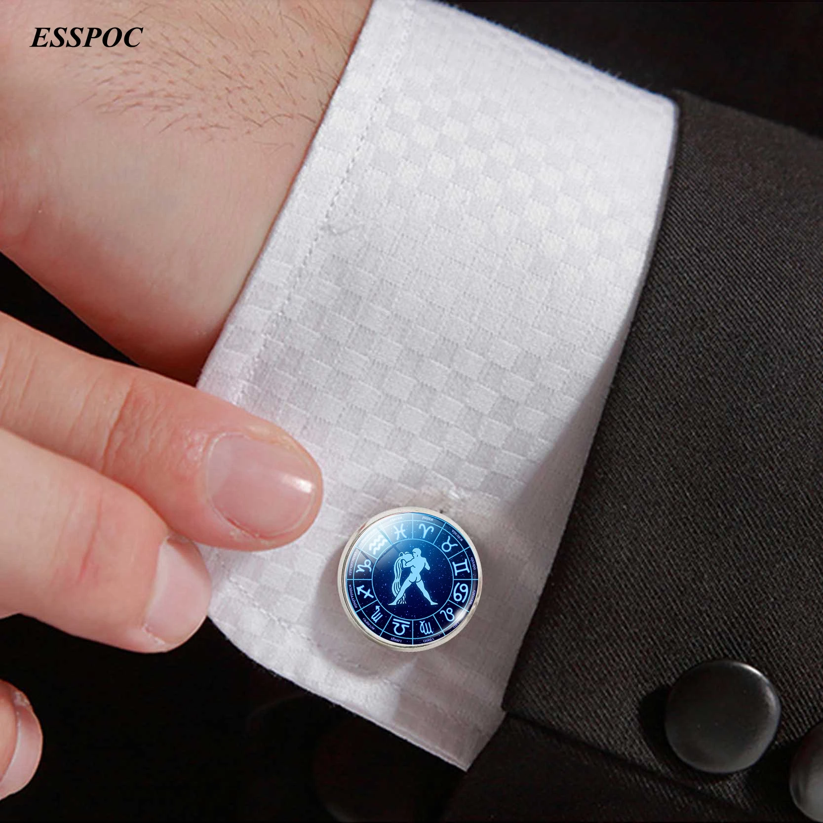 Манжета со знаками Зодиака для мужчин 12 знаков зодиака|cuff links for men|cuff linkscabochon cufflinks
