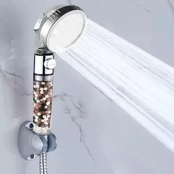 

Shower Head Hand Shower Adjustable 3 Mode High Pressure Shower Head Water Saving One Button To Stop Water Shower Heads C101