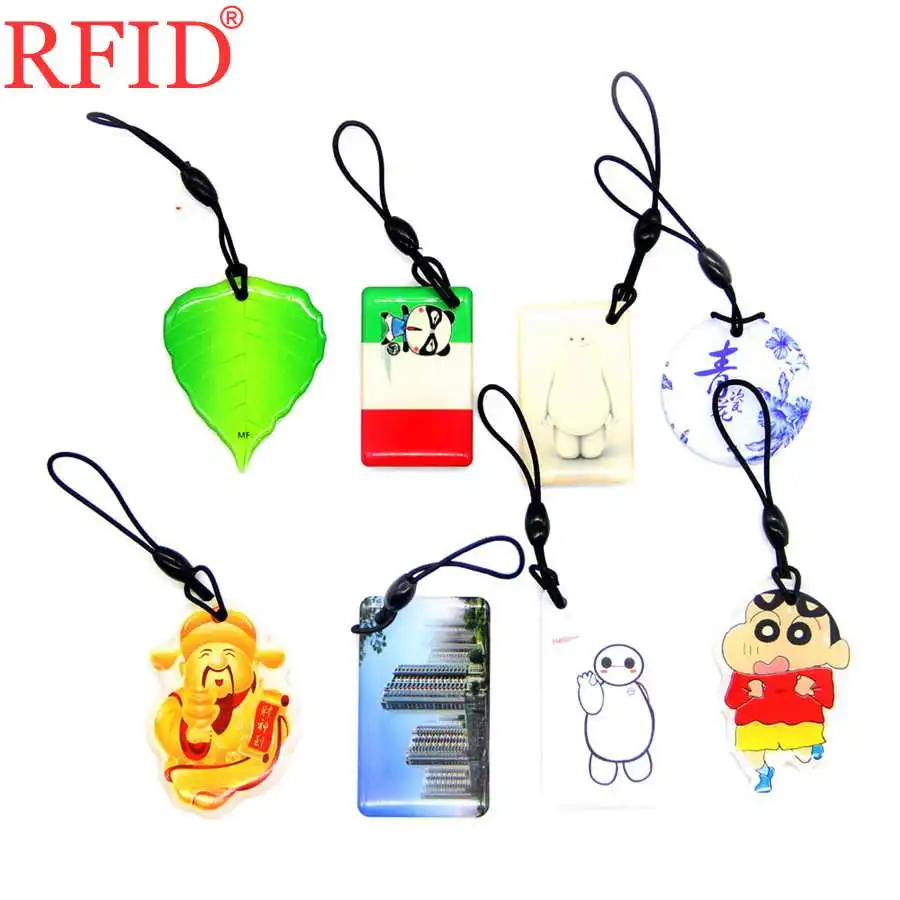 UID S50 1K 13,56 UID сбрасывающий клей ключевые бирки Сменные IC MFS50 NFC карты RFID IC карты несколько вариантов брелока брелок 1 шт