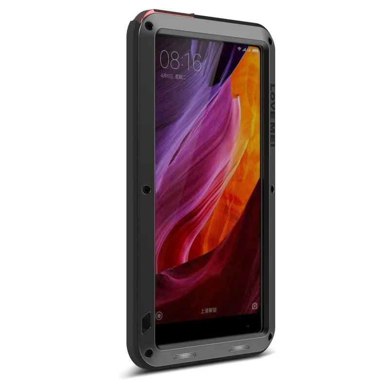 Чехол Love Mei Armor, водонепроницаемый чехол, для Xiaomi mi Mix 2, Fundas, корпус, металлическая подставка, противоударный чехол для Xiaomi mi x 1