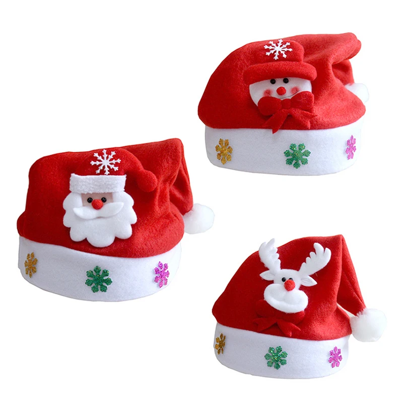 Рождественские игрушки украшение рождественские шляпы Санты шляпы детей женщин мужчин девочек Кепка для Рождественский реквизит для вечеринок