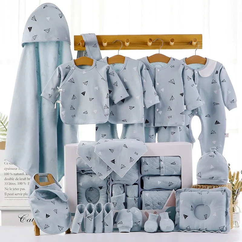 18/22 Pieces Newborn Clothes Baby Gift Pure Cotton Set 0 12 Months Autumn And Winter Kids Suit Unisex Without Box| |