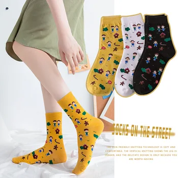 

Socks Women Harajuku Women's socks Korean Japanese cute cubs in stocking sock Cute Woman socks Short Hip Hop
