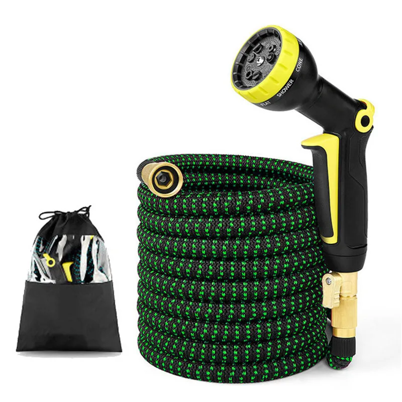 Retractable Hose Extend Garden Hose Spray Gun Natural Latex High